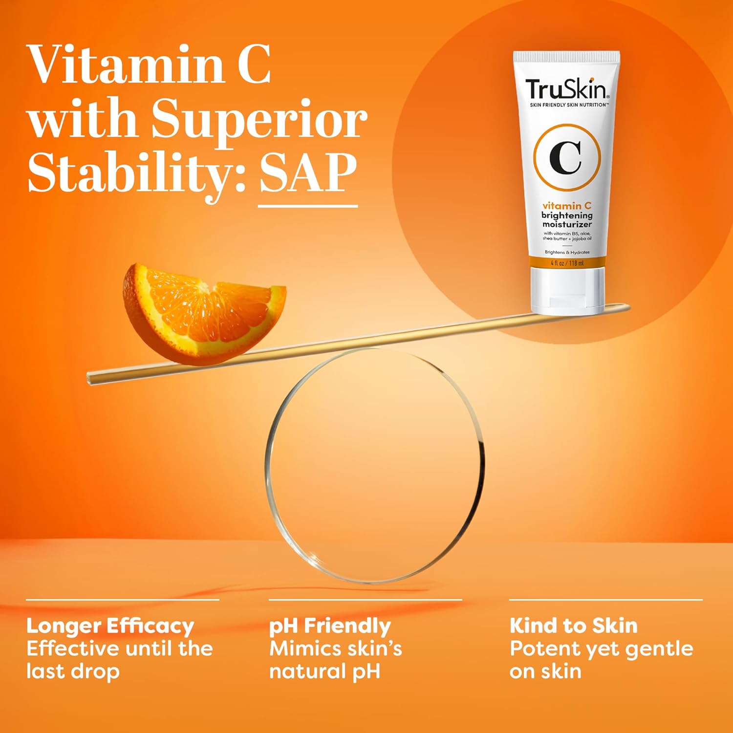 TruSkin Vitamin C Face Cream - Brightening & Hydrating Daily Moisturizer with Vitamin E, B5, Jojoba Oil & Green Tea - Smooth, Radiant-Looking Skin, 2 Fl Oz - Image 4