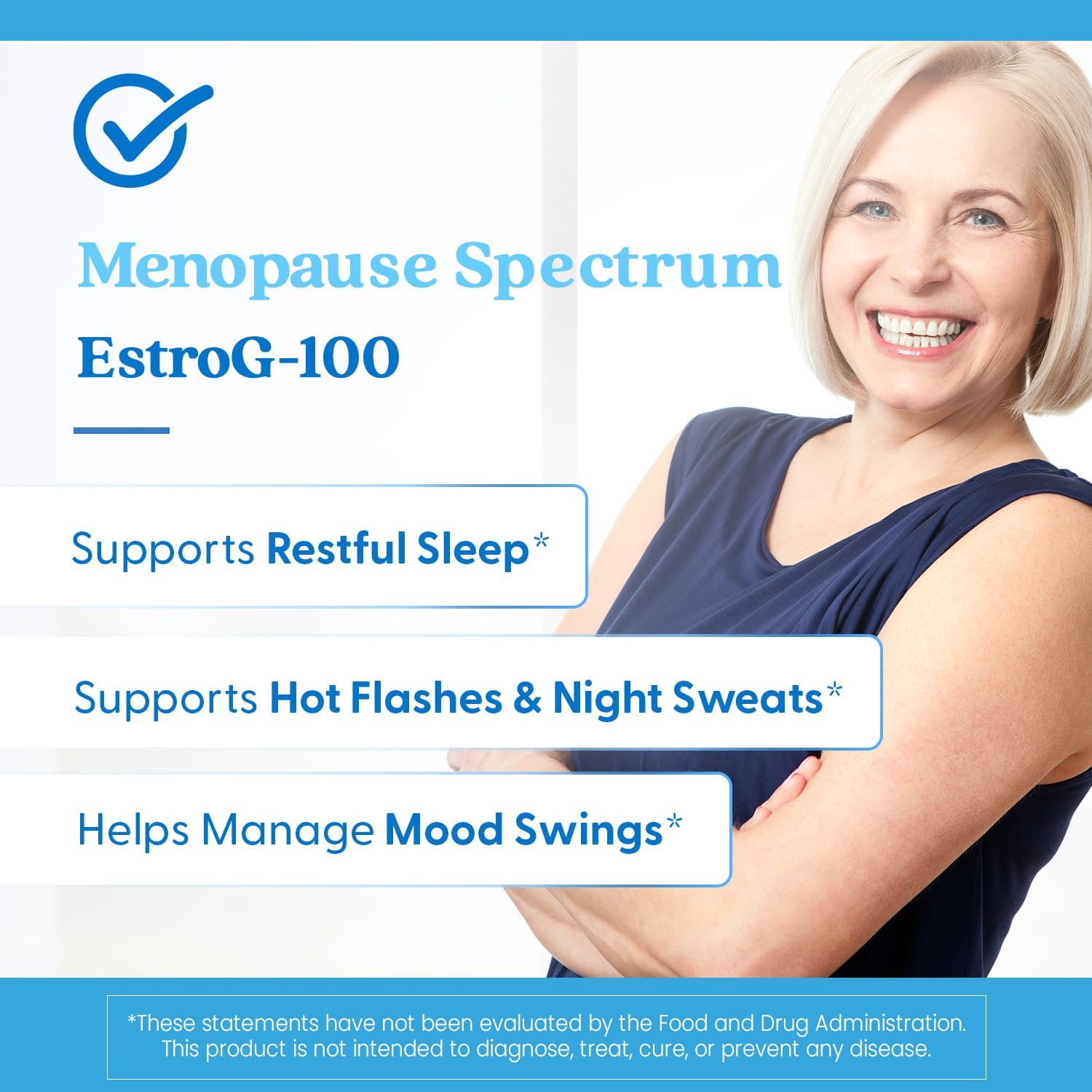 Doctor's Best Menopause Spectrum with EstroG-100 - Menopause Support Supplement for Women, Hot Flashes & Night Sweats Support, Helps Dryness, Gluten Free, Soy Free, Vegan Capsules - 30 Veg Caps - Image 6