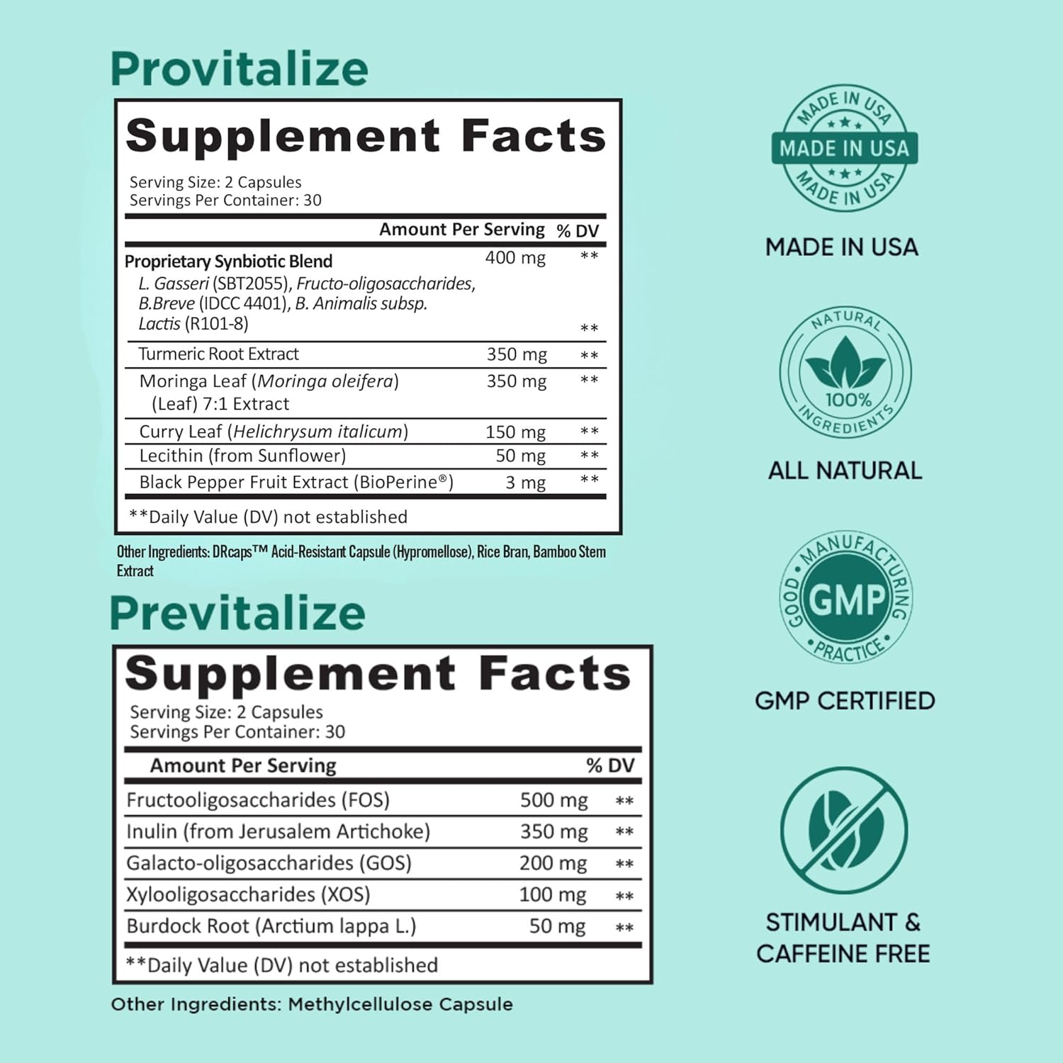 BB Company Slim Gut Bundle | Menopause Prebiotics and Probiotics for Women | Gut Vitamins for Digestive Health | Supports Joint Health & Sexy Midsection | Provitalize & Previtalize | 30 Day Supply - Image 2