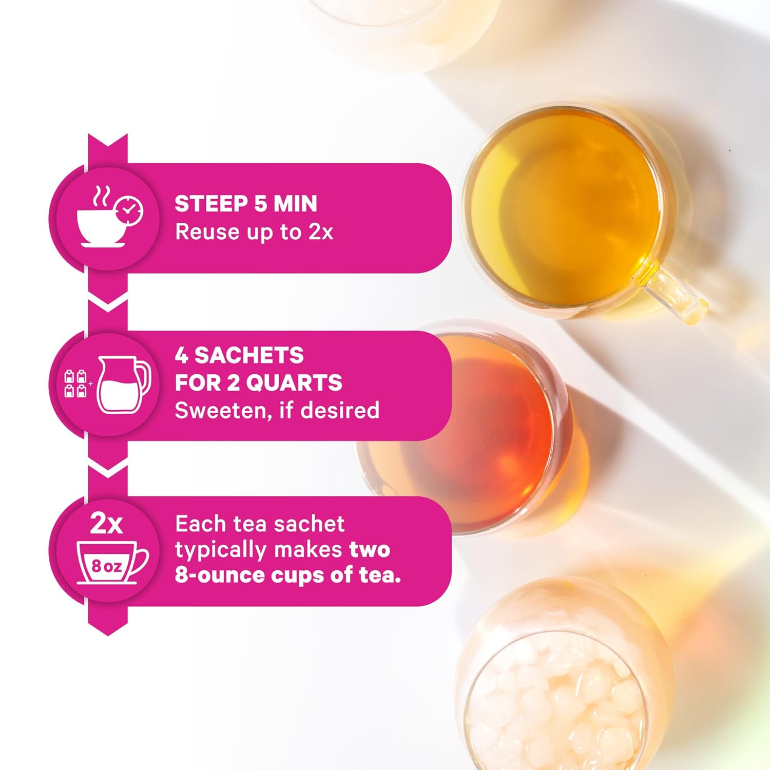 Pink Stork Organic PMS Tea for Hormone Balance, Mood Swings, Bloating, and Period Regularity - 8 Herbs - Vitex, Red Raspberry Leaf, Chamomile - Caffeine-Free - 15 Sachets, Hot or Iced - Image 5