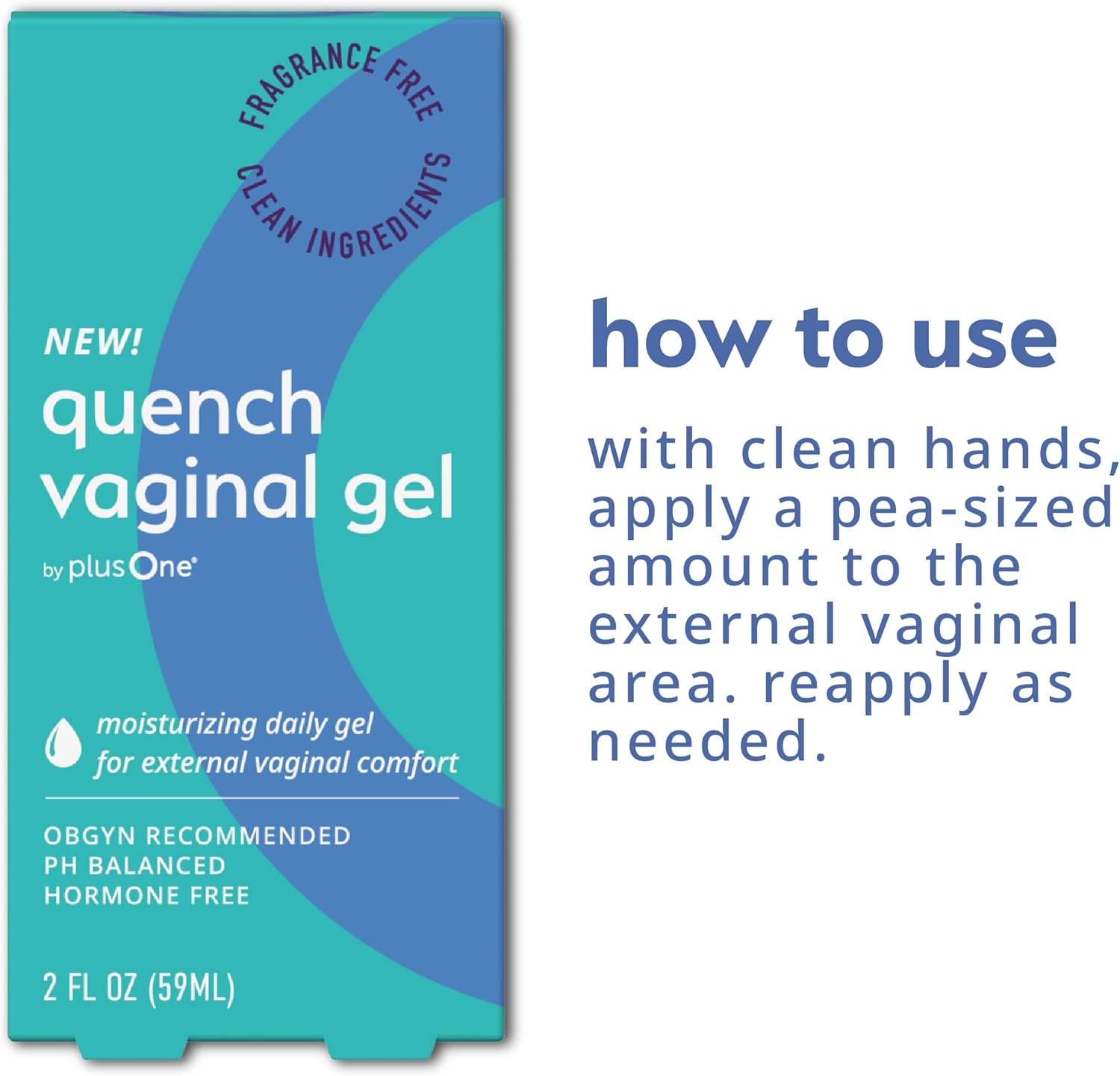 PlusOne Long Lasting Vaginal Moisturizer Gel – Hyaluronic Acid Vaginal Moisturizer for Vaginal Dryness – pH-Balanced Vaginal Care - Personal Lubricating Menopause Support for Wetness – 2 Fl oz - Image 5