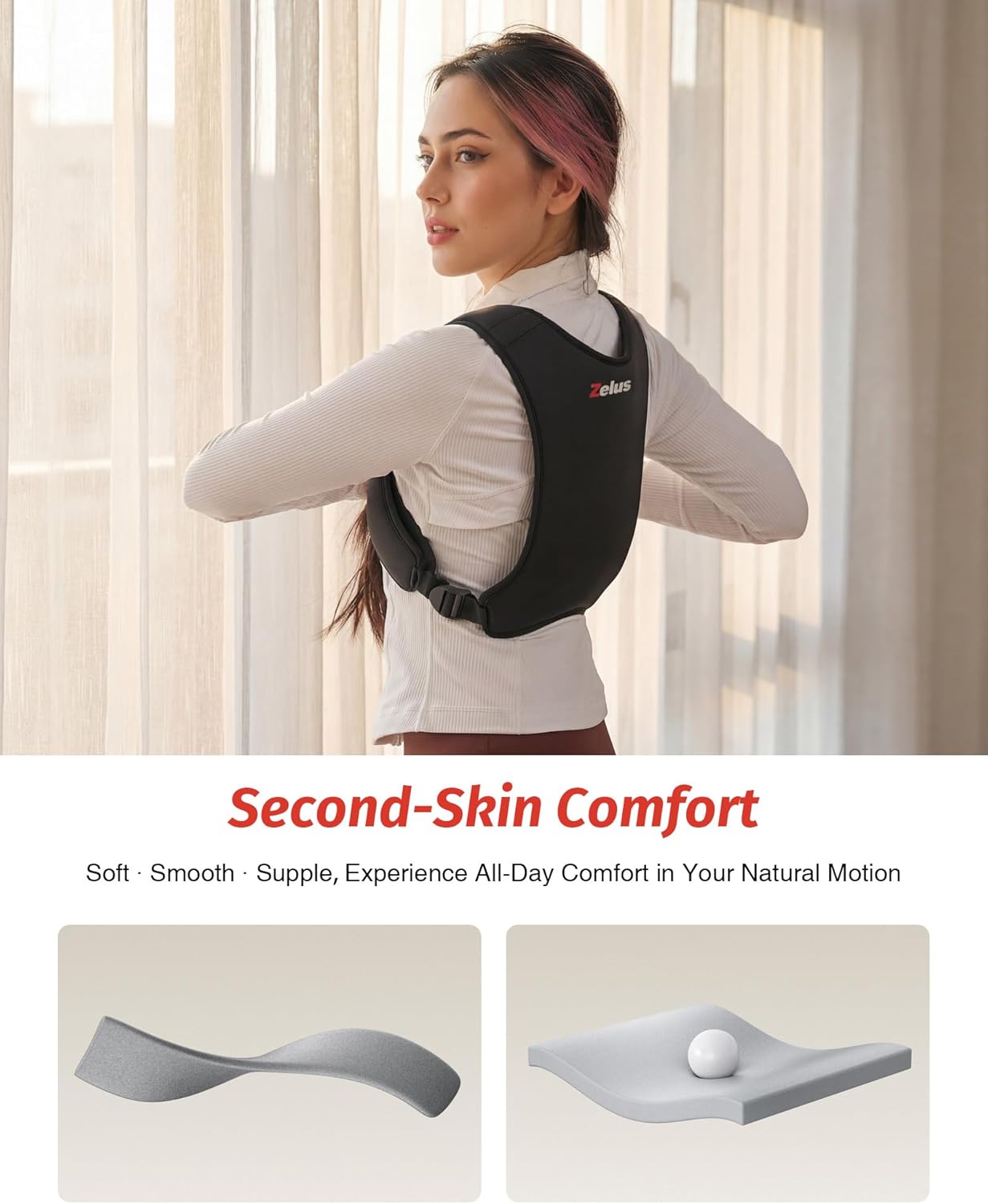ZELUS Weighted Vest, Washable Z-Fit Soft Iron Weighted Vest for Women and Men, 5/10/15 lb Weight Vest with Reflective Strips & Adjustable Straps, Ultra Thin Weight Vest for Gym Strength Training - Image 6