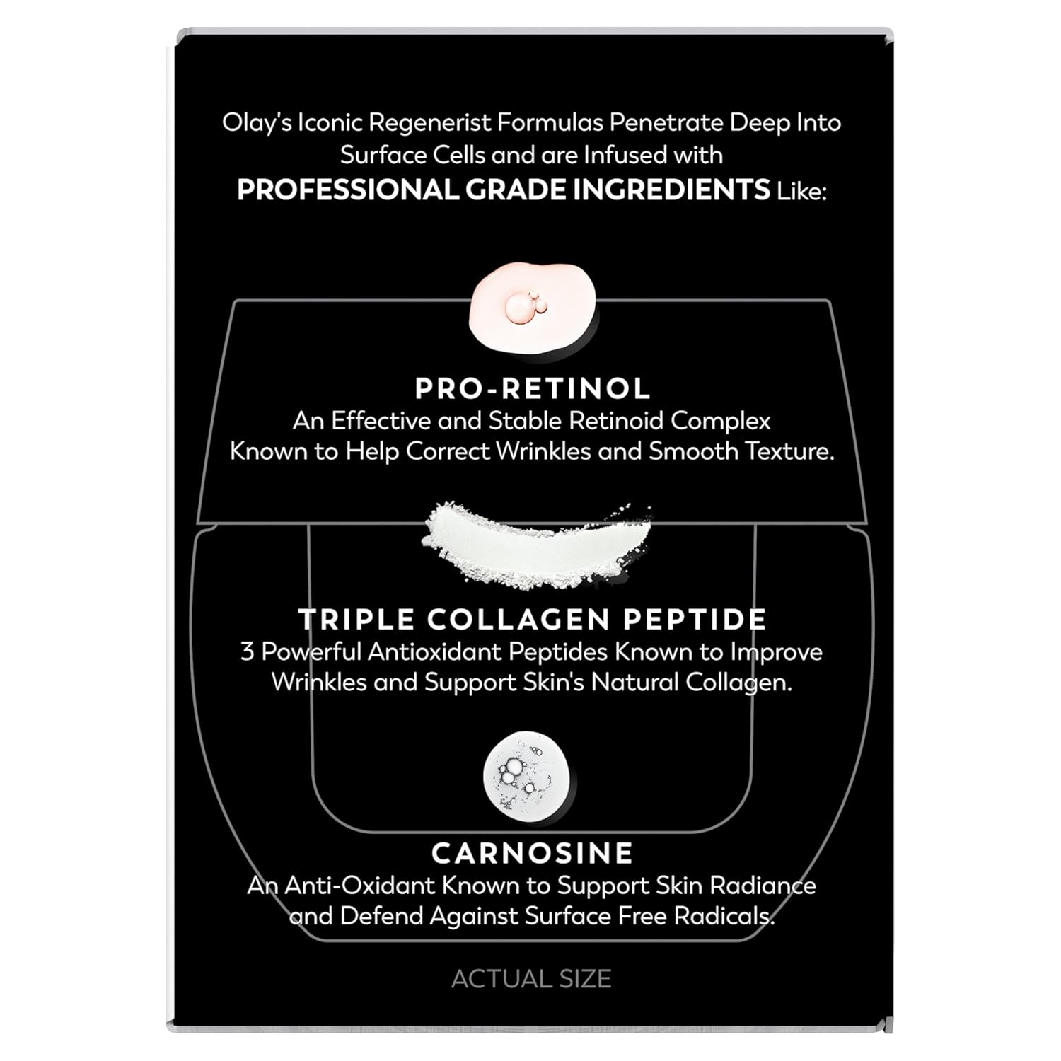 Olay Retinol Night Cream for Women, Anti-Aging Face Moisturizer, Fragrance-Free, Non Greasy - Anti-Wrinkle, Smooth Fine Lines, Hydrating Skin Care - Triple Collagen Cream, Peptide, Niacinamide, 1.7oz - Image 13
