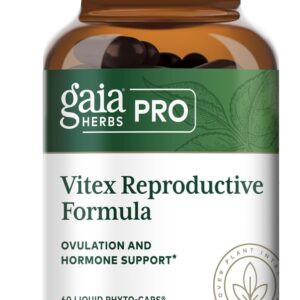 Gaia Herbs Pro Vitex Reproductive Formula - Aids Healthy Ovulation & Reproductive Function* - Supplement with Chaste Tree Berry, Dandelion Root & Ginger Root - 60 Liquid Phyto-Caps (30 Servings)