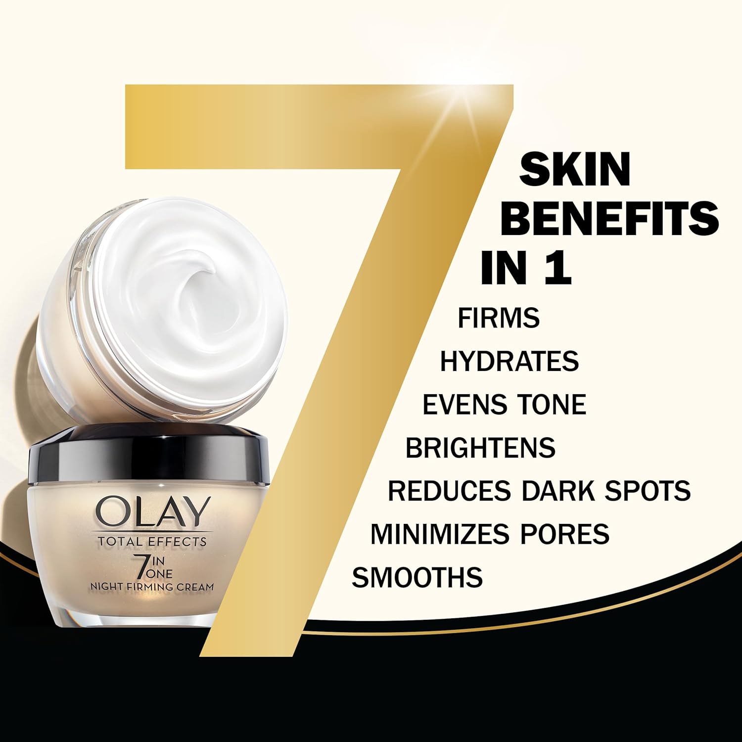 Olay Total Effects Night Firming Cream Face Moisturizer, 1.7 oz - Image 2