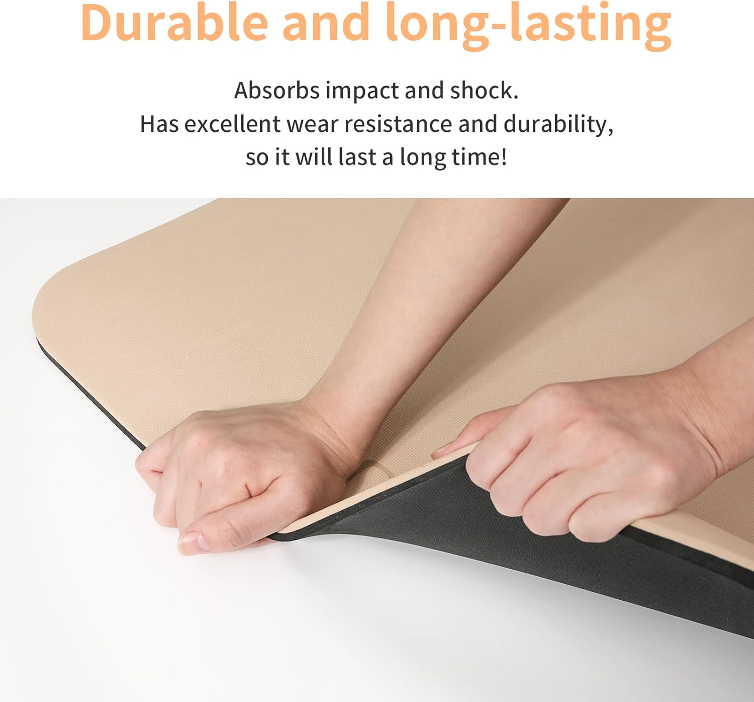 PAIDU Yoga Mat Non Slip Anti-tear,extra thick-2/5 inch(10MM)High Resiliency Professional POE Yoga Mats for Women Men Kids,72"x24"inch,Workout, Yoga, Pilates and Floor Exercise, with Carrier Strap - Image 4