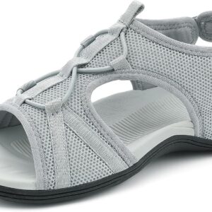 UBFEN Womens Hiking Sandals Comfortable Walking Sandals Summer Sport Breathable Arch Support