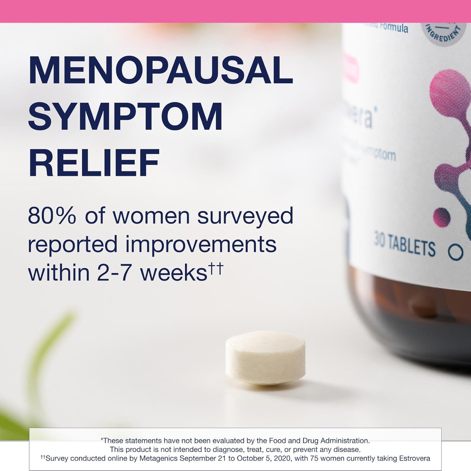 Metagenics HerWellness Estrovera - Hormone-Free Plant-Based Supplement - Supports Menopause & Perimenopause Relief - Hot Flashes, Night Sweats, Multi-Symptom Support - Vegetarian, Non-GMO - 30 Tablets - Image 3