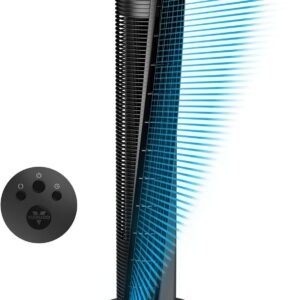 Vornado OSC84 41" Whole Room Oscillating Tower Fan, Remote Control, 70-Degree Oscillation, Quiet Operation, 4 Speed Settings, 8-Hour Timer, Powerful Air Circulation, Black