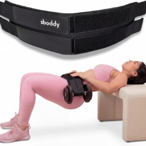 Hip Thrust Belt with Dual-Strap Design – Booty Builder for Heavy Dumbbells, Kettlebells & Plates Up to 400 lbs – Comfortable Glute Workout Equipment for Women – Coach Tested – Home & Gym Use.