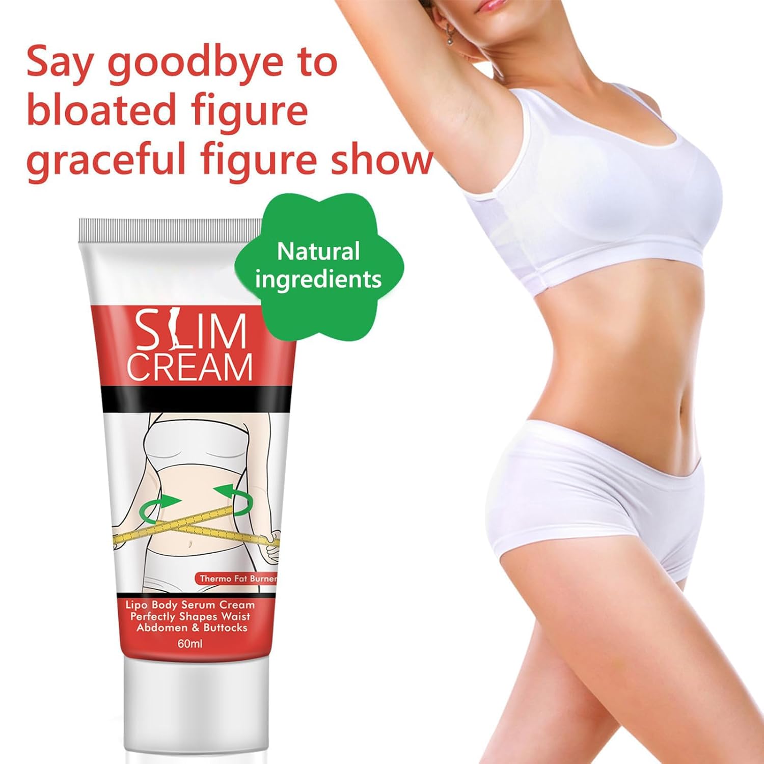 2 Pack Hot Cream, Slimming Fat Burning Cream for Belly, Waist, & Buttocks. That Burns Moisturizing Firming - Goodbye Cellulite Women/Men Weight Loss, 60.0 milliliters - Image 2