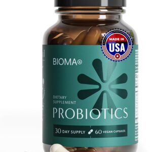 BIOMA Probiotics - Digestive Health Probiotic - Gut Support for Men & Women with Xylooligosaccharides, Tributyrin & Bifidobacterium - Vegan & Gluten Free - 60 Delayed-Release Capsules (30-Day Supply)