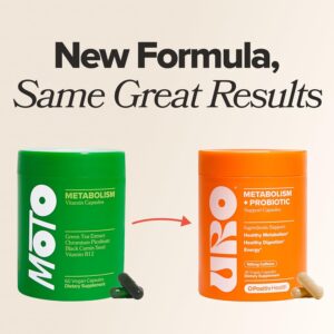 URO Metabolism + Probiotic Support Capsules – Metabolism, Gut Health & Sustained Energy – with Chromium Picolinate, Green Coffee Bean Extract & Targeted Probiotics – 1 Month Supply – 30 Servings