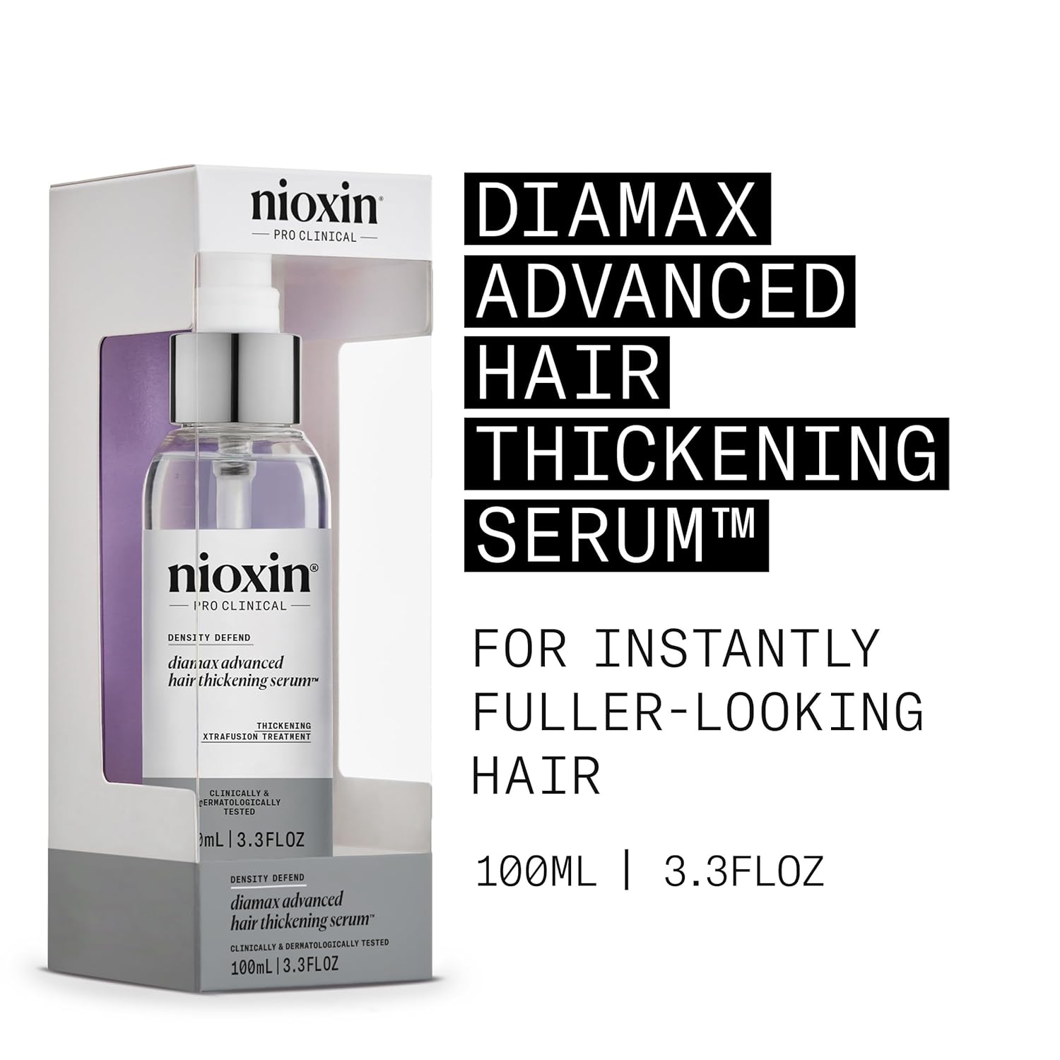 Nioxin Density Defend Diamax Advanced Hair Thickening Serum With Caffeine, Niacinamide & Panthenol For Thicker, Fuller-Looking Hair 3.38 Fl oz - Image 2