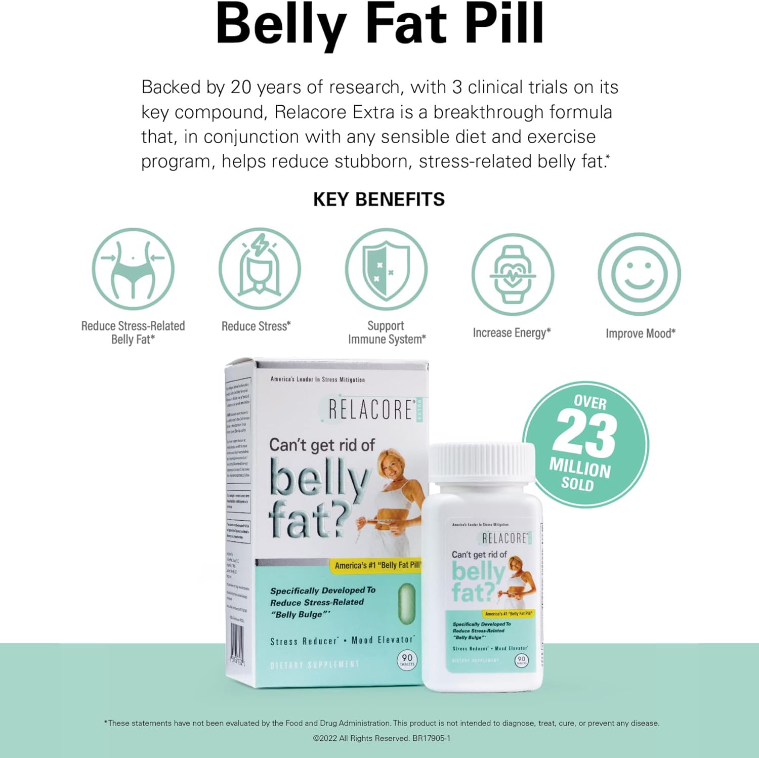 Relacore Extra Maximum Strength - Cortisol Supplements for Women - Reduce Cortisol Related Belly Fat - Stress Relief Supplement - Calm Mind - Improved Mood - 90 Count - Image 5