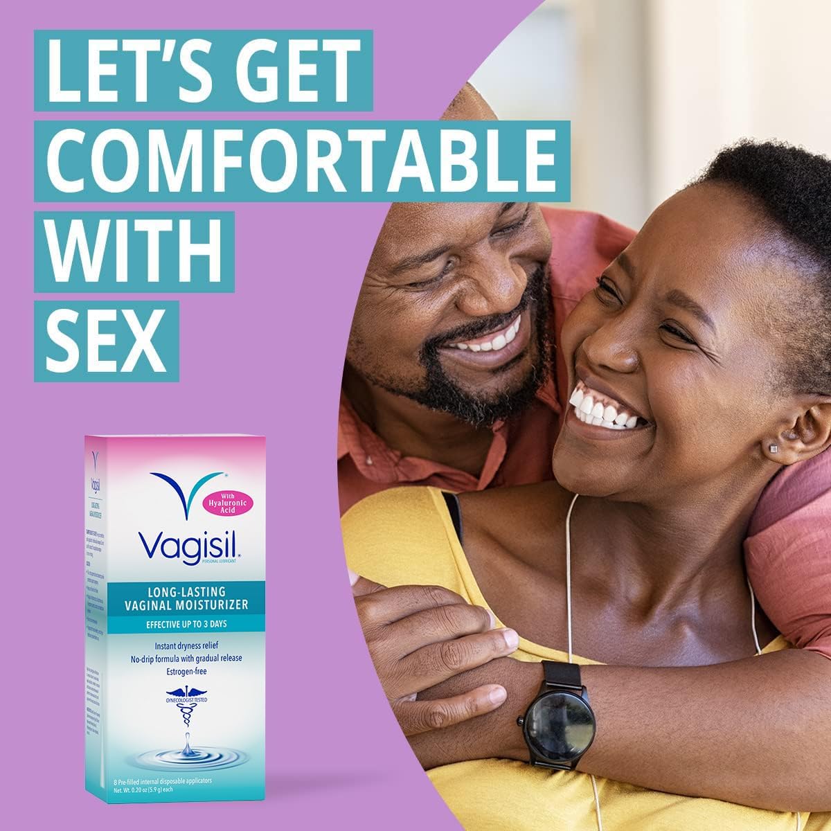 Vagisil Prohydrate Internal Vaginal Moisturizer, Gel & Lubricant for Women, Gynecologist Tested, 8 Count, Pack of 1 (8 Total Applicators) - Image 2