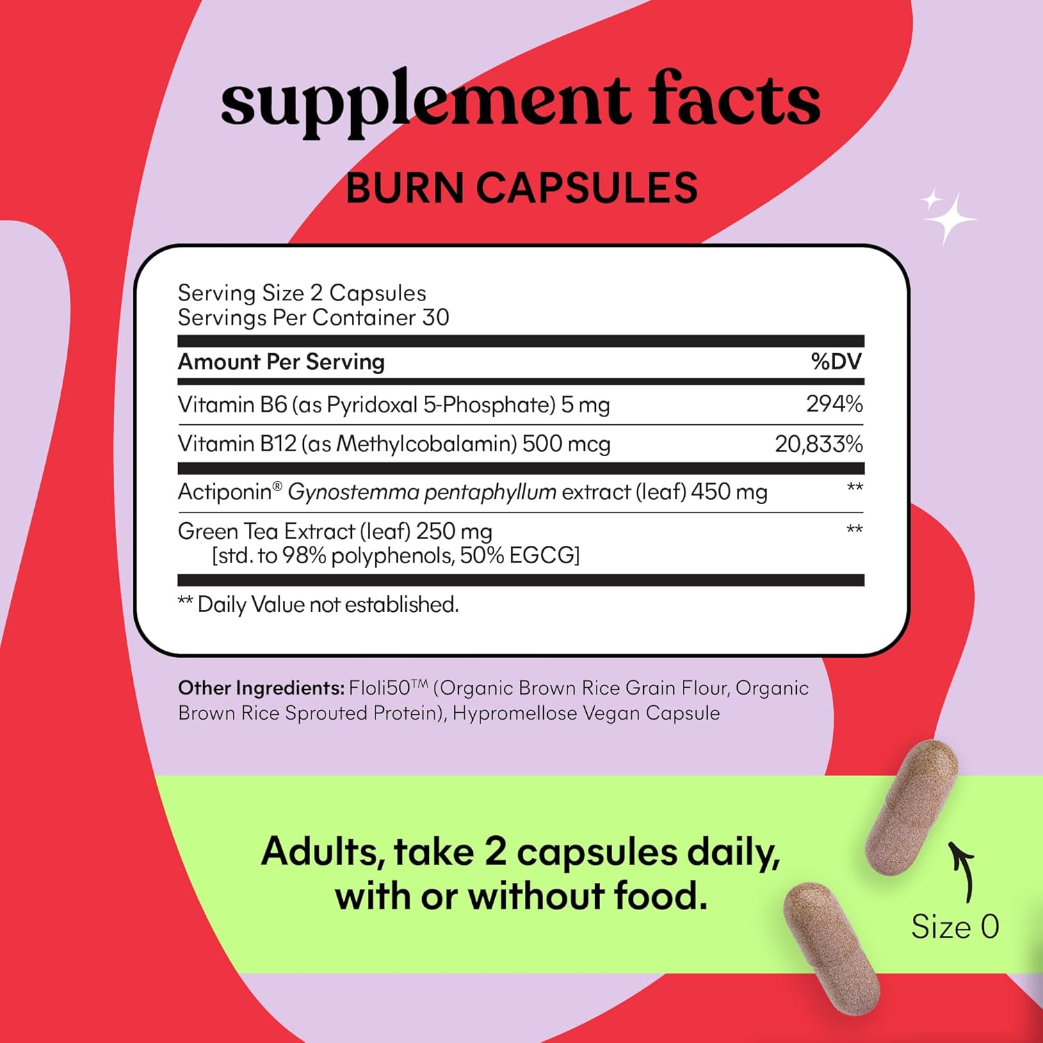 Lemme Burn - Metabolism, Belly Fat Burning + AMPK Activating Supplement for Men & Women w/Clinically Studied Actiponin Gynostemma, Green Tea Extract, Vitamins B6 & B12 - Gluten Free, 60 Count - Image 5