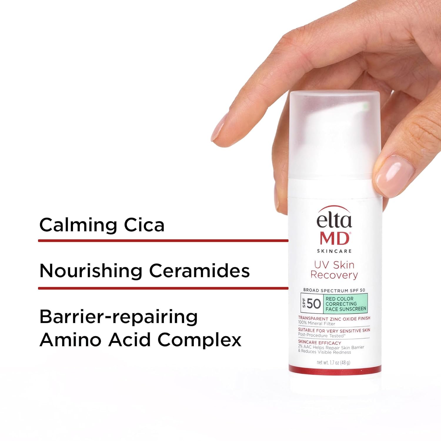 EltaMD UV Skin Recovery Face Sunscreen with Zinc Oxide, All Mineral, Safe for Sensitive Skin SPF 50 - Image 8