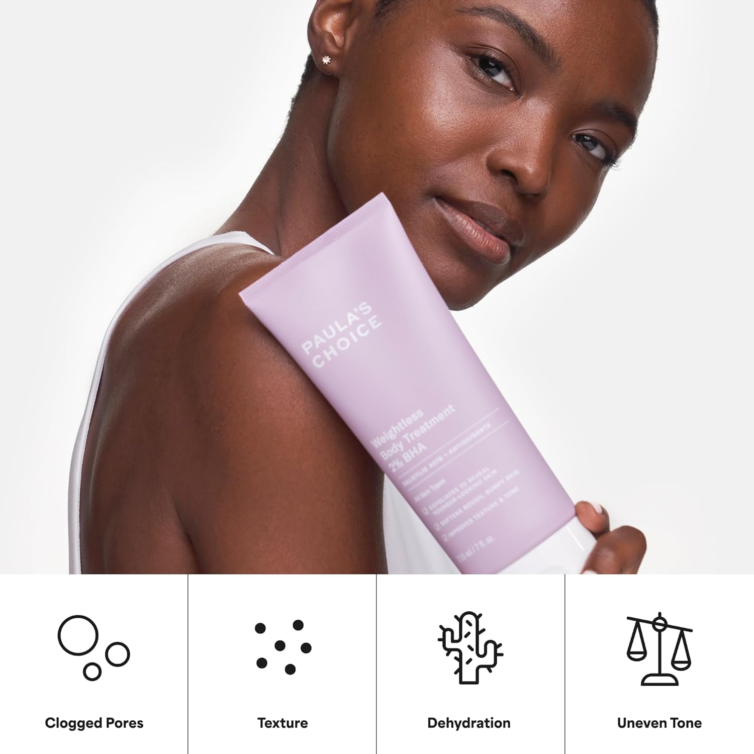 Paula's Choice Weightless Body Lotion Treatment 2% BHA, Salicylic Acid & Chamomile Lotion Exfoliant, Body Moisturizer for Keratosis Pilaris (KP) Prone Skin & Clogged Pores, Fragrance-Free - Image 4