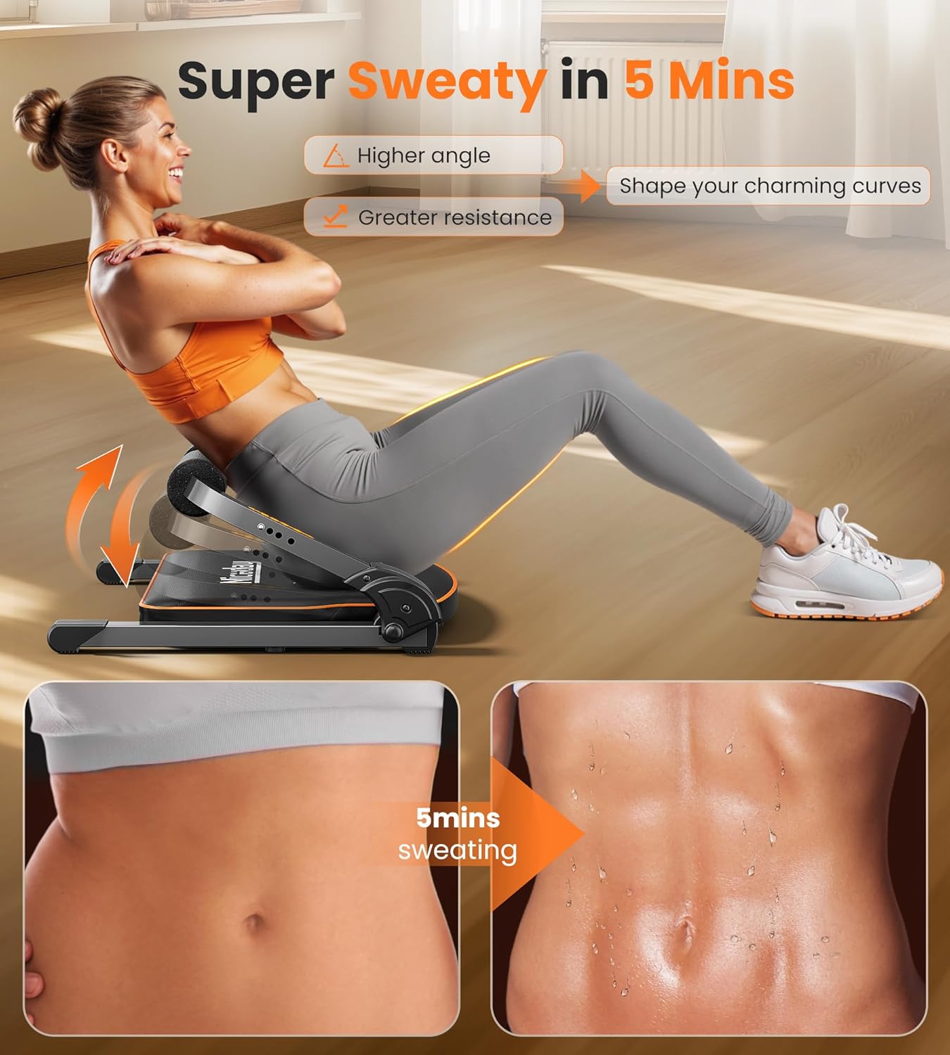 Niceday Ab Workout Equipment, Ab Machine for Stomach Workout, Ab Trainer Machine for Home, Ab Crunch Machine for Home Exercise, Sit Up Machine with 330 LBS Weight Capacity - Image 2