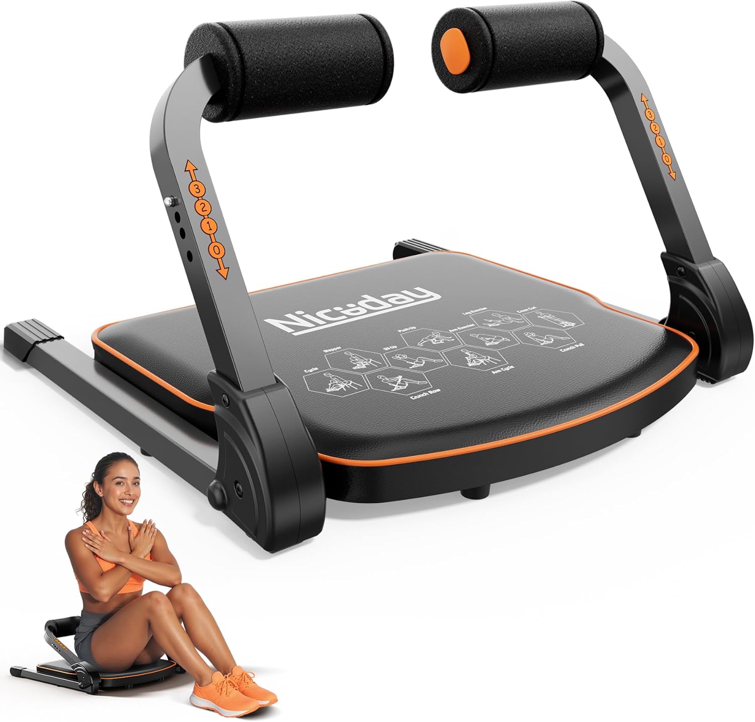 Niceday Ab Workout Equipment, Ab Machine for Stomach Workout, Ab Trainer Machine for Home, Ab Crunch Machine for Home Exercise, Sit Up Machine with 330 LBS Weight Capacity