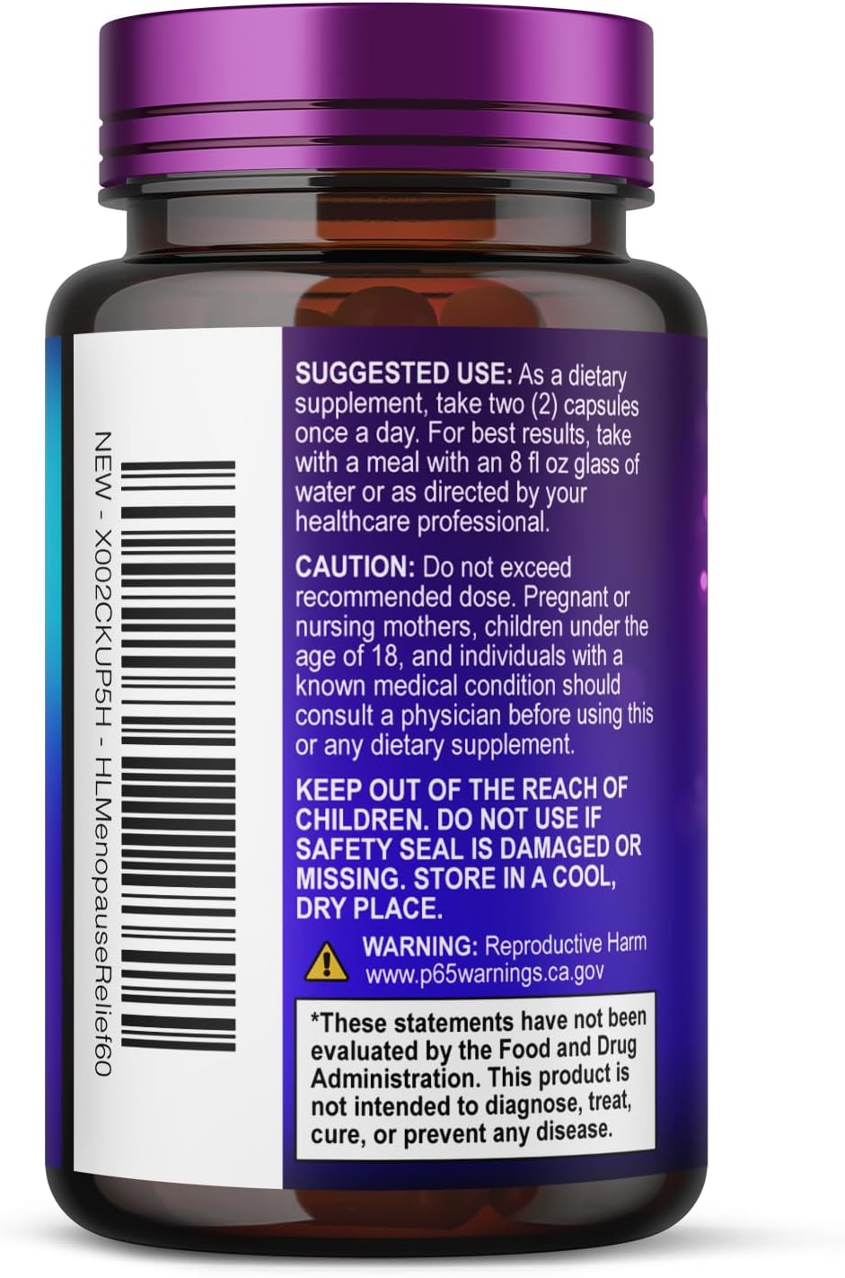 Menopause Supplements for Women - Complete Hot Flash Night Sweats & Menopause Relief Pills, Probiotics with Dong Quai & Black Cohosh for Vaginal, Digestive Support - 60 Capsules - Image 8