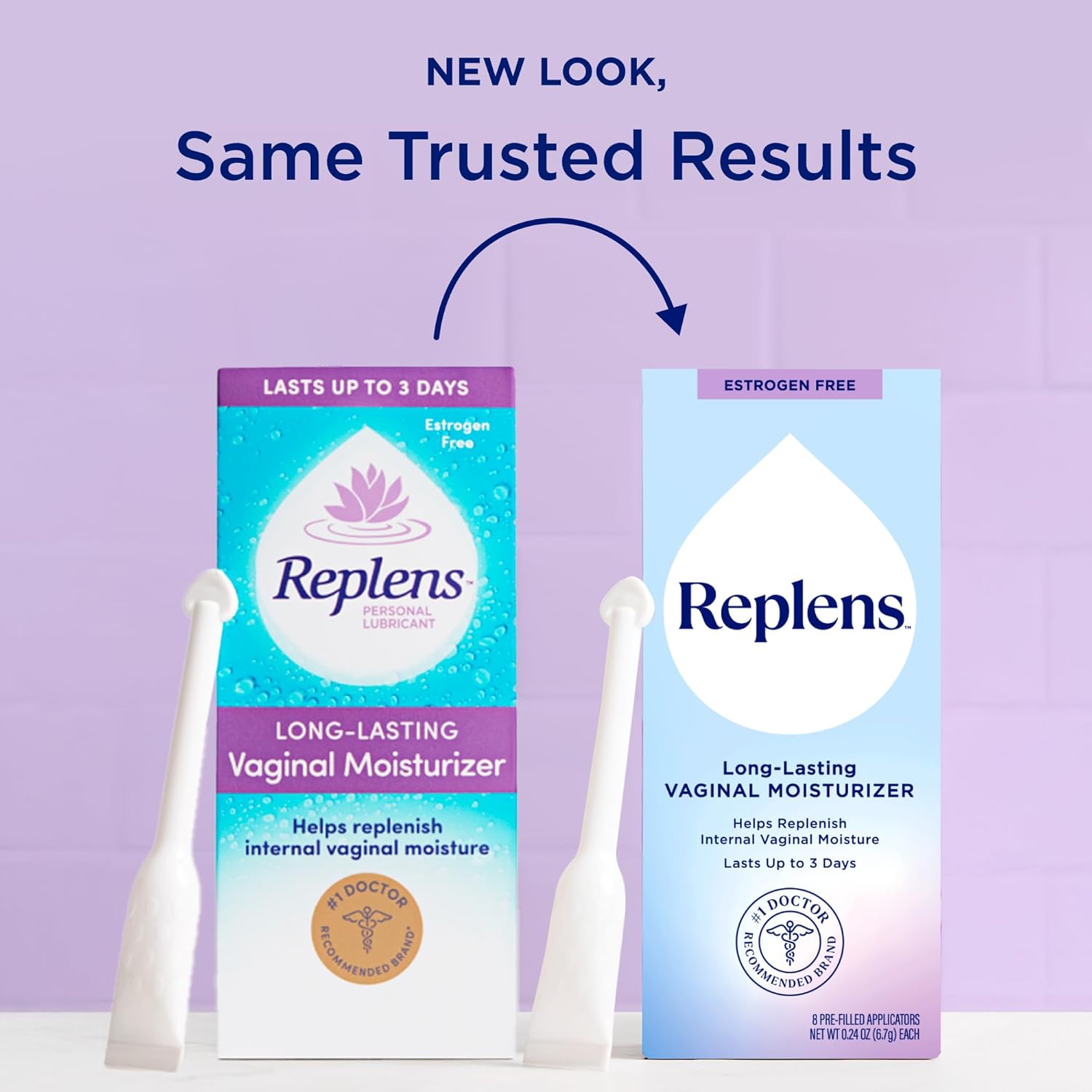 Replens Long Lasting Vaginal Moisturizer for Vaginal Dryness, Doctor Recommended & Estrogen-Free, 8 Pre-Filled Applicators - Image 4