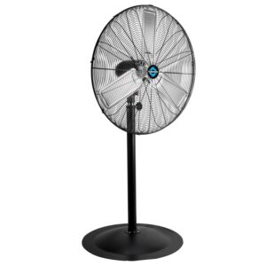 Tornado 30" Pedestal Fan, 8850 CFM, High-Velocity with 3 Aluminum Blades, Oscillating, UL Safety Approved, Industrial & Commercial Use