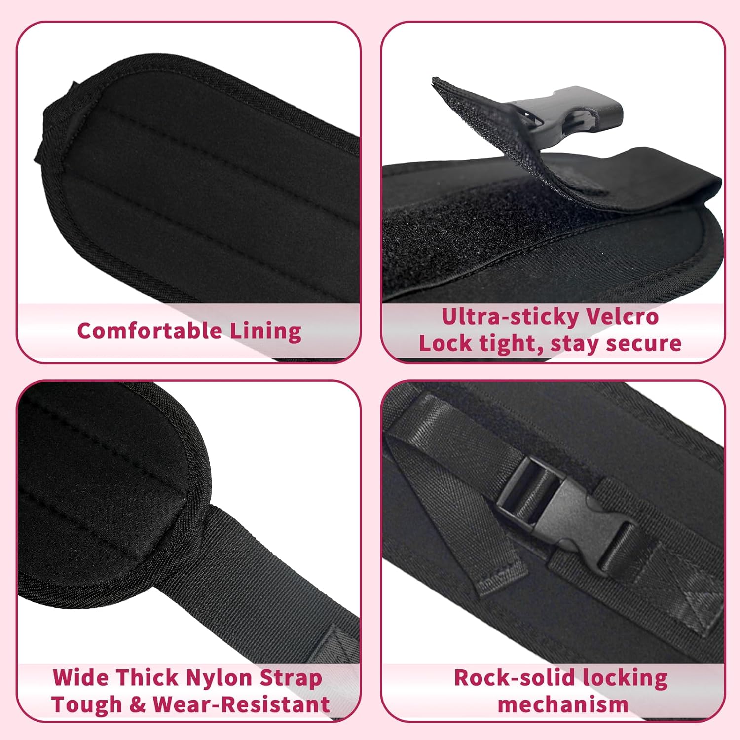 Pro Portable Hip Thrust Belt - Premium Booty Builder for Dumbbell & Kettlebell Workouts | Gym, Home & Travel Glute Trainer | Lightweight & Foldable Design | Attached is a Velcro badge |Slip-Resistant Padding for Hip Protection (Black) - Image 5