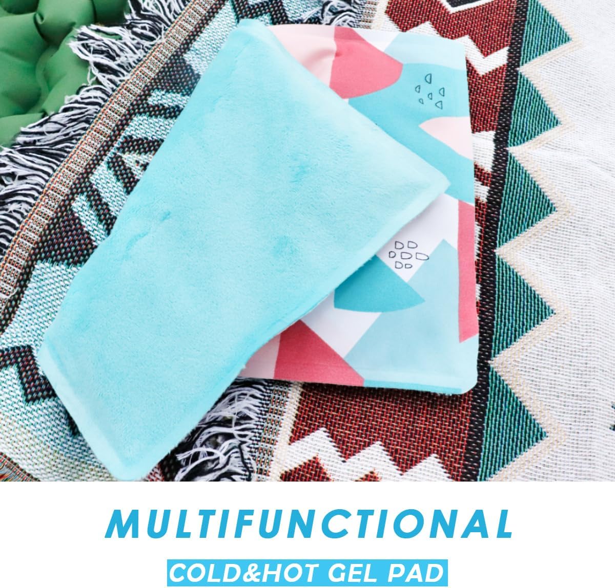 Pillow Cooling Pad Mat, Cold Pillow Injuries, Perfect for Night Sweats, Migraines, Fevers, Hot Flashes, Reusable (Geometric Patterns) - Image 6