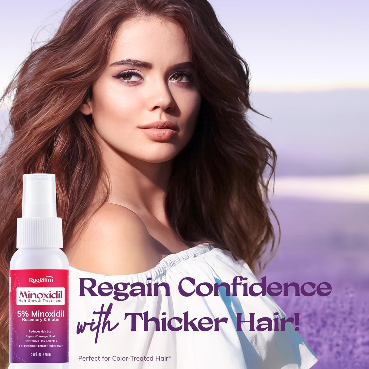 Women's 5% Minoxidil Spray for Hair Growth: RootStim Extra Strength Minoxidil with Rosemary & Biotin for Thinning Hair Regrowth and Fuller Hair - 2 Fl Oz - Image 9