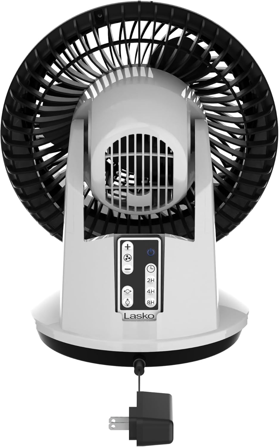 Lasko Whirlwind Orbital Motion Air Circulator Table Fan, 3 Speeds, Timer, Dark Mode, Remote Control for Small and Medium Sized Rooms, White, A12557 - Image 9