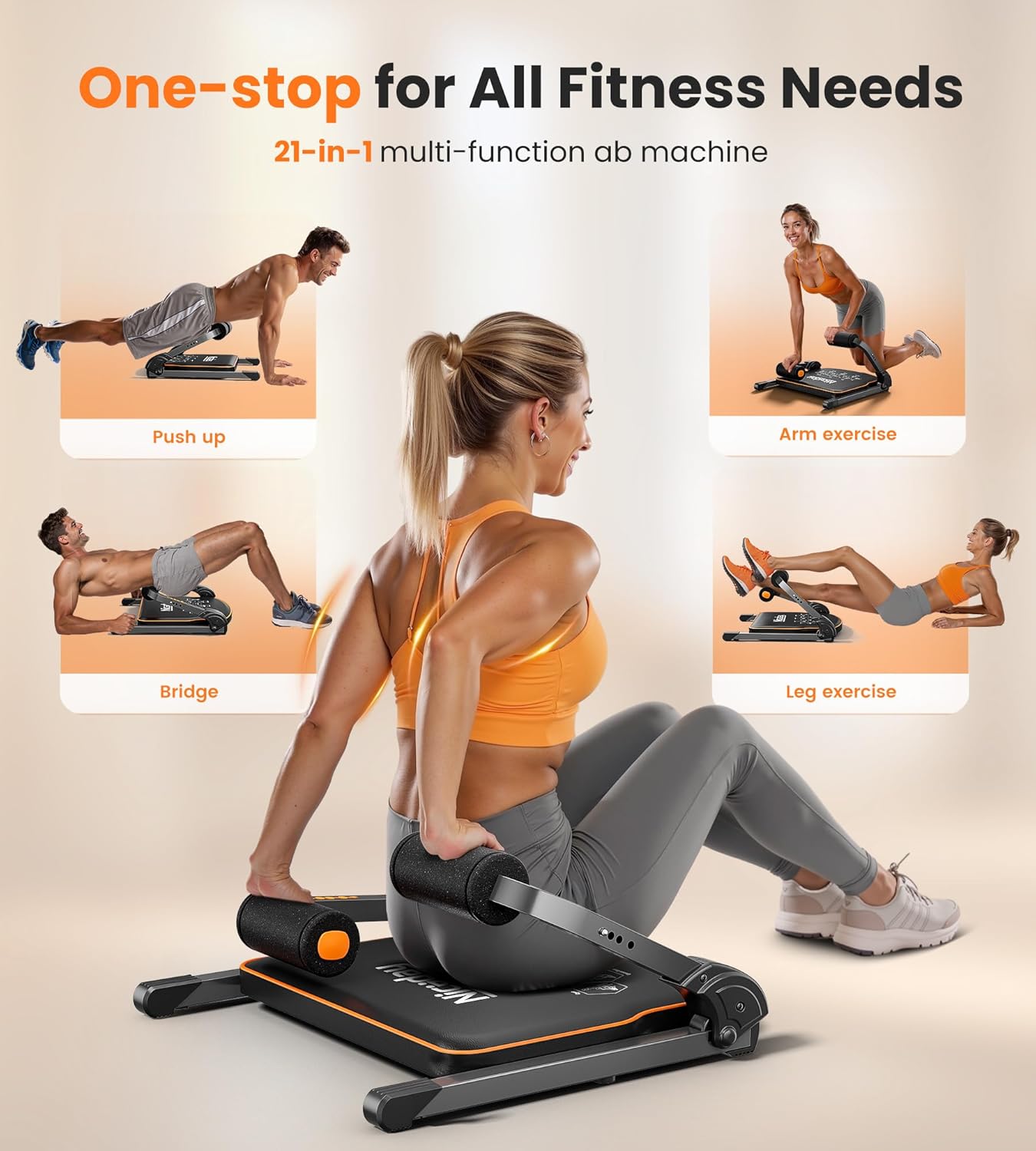 Niceday Ab Workout Equipment, Ab Machine for Stomach Workout, Ab Trainer Machine for Home, Ab Crunch Machine for Home Exercise, Sit Up Machine with 330 LBS Weight Capacity - Image 3