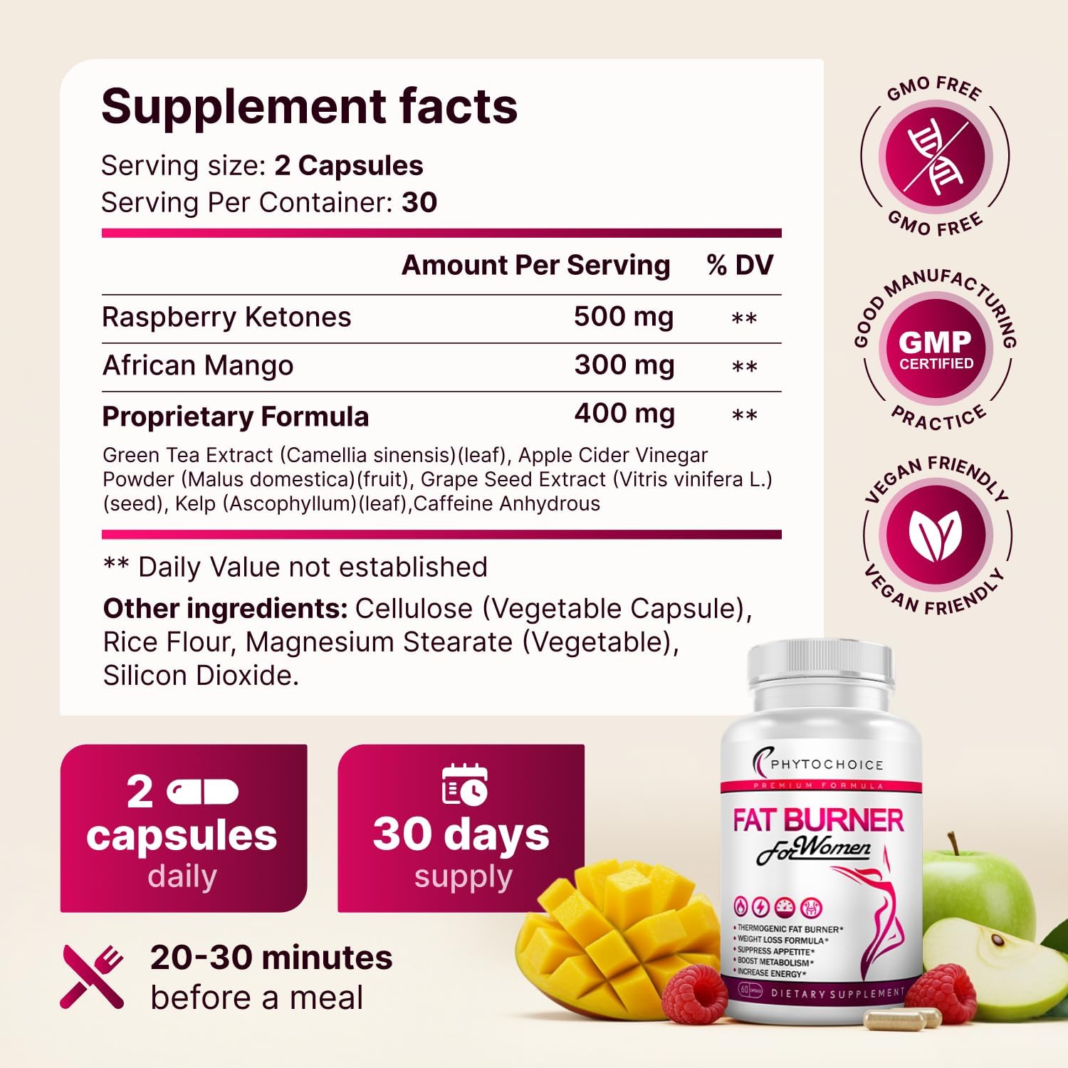 Belly Fat Burner for Women – Powerful Weight Loss Pills That Target Stubborn Belly & Thigh Fat – Thermogenic Metabolism Booster, Appetite Suppressant & Bloating Relief – Advanced Slimming Formula - Image 4