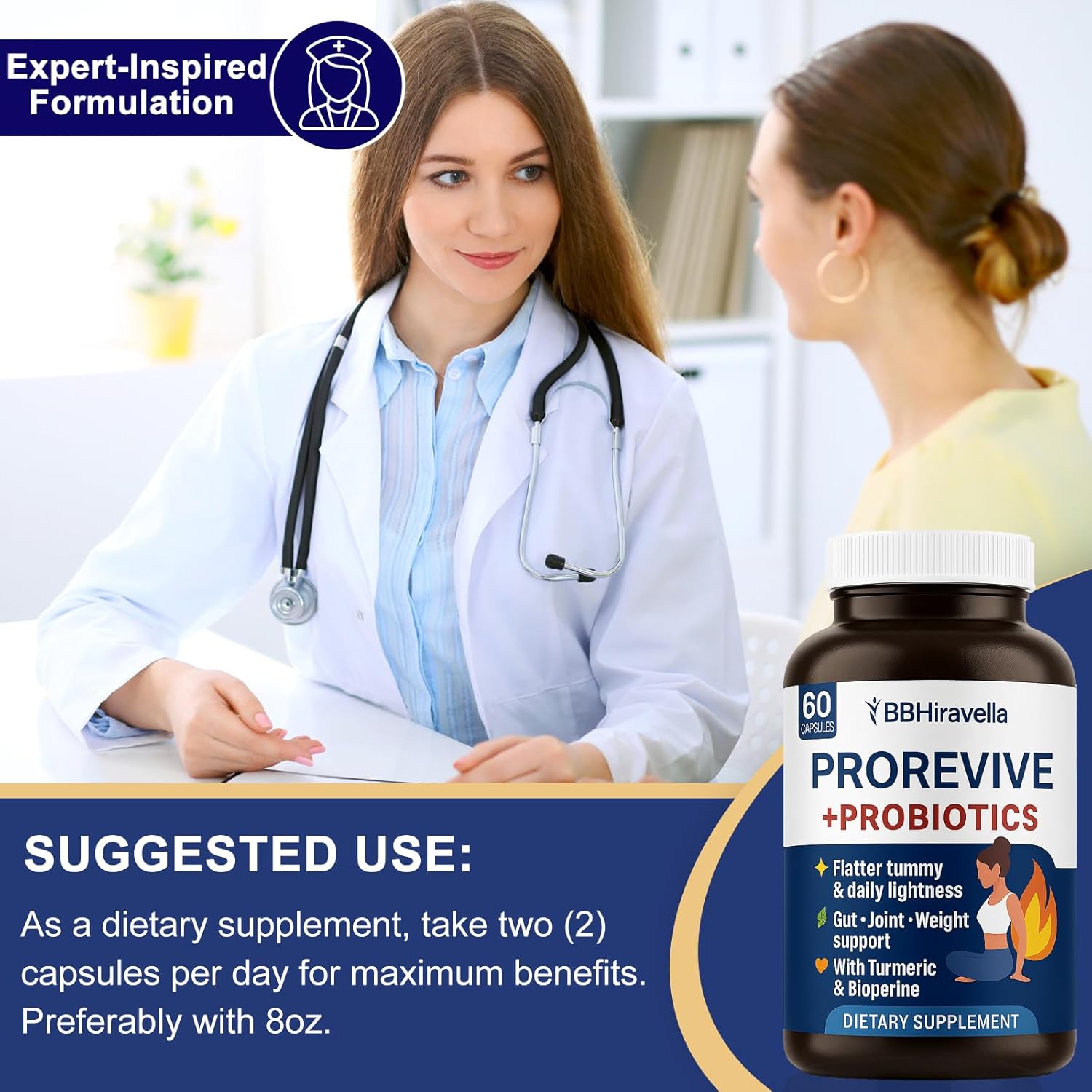 Prorevive for Women Menopause Support | Joint Comfort, Sexy Midsection Curves, Menopause Bloat Relief | Daily Use Item for Routine Ease | 60 Ct (1) - Image 4
