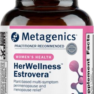 Metagenics HerWellness Estrovera - Hormone-Free Plant-Based Supplement - Supports Menopause & Perimenopause Relief - Hot Flashes, Night Sweats, Multi-Symptom Support - Vegetarian, Non-GMO - 30 Tablets