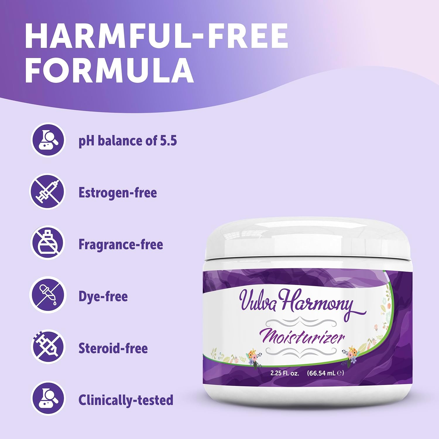 Vulva Harmony Vulva Balm – Vaginal Moisturizer for Women, Moisture & Relief Cream for Intimate Feminine Care | Dryness, Vaginitis, Itch, Chafing, Irritation & Menopause | No Estrogen Cream, 2.25 Oz - Image 4