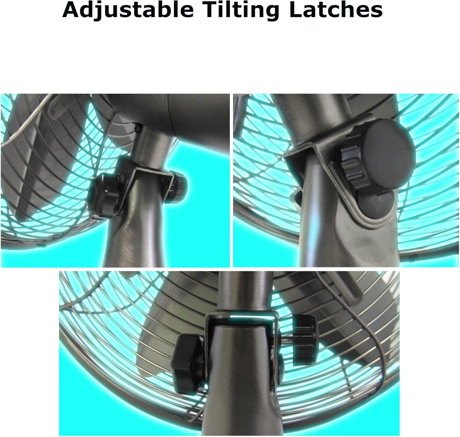 Optimus F-6212A F-6212A 3-Speed 60-Watt 12-In. Portable Retro Oscillating Table Fan - Image 4