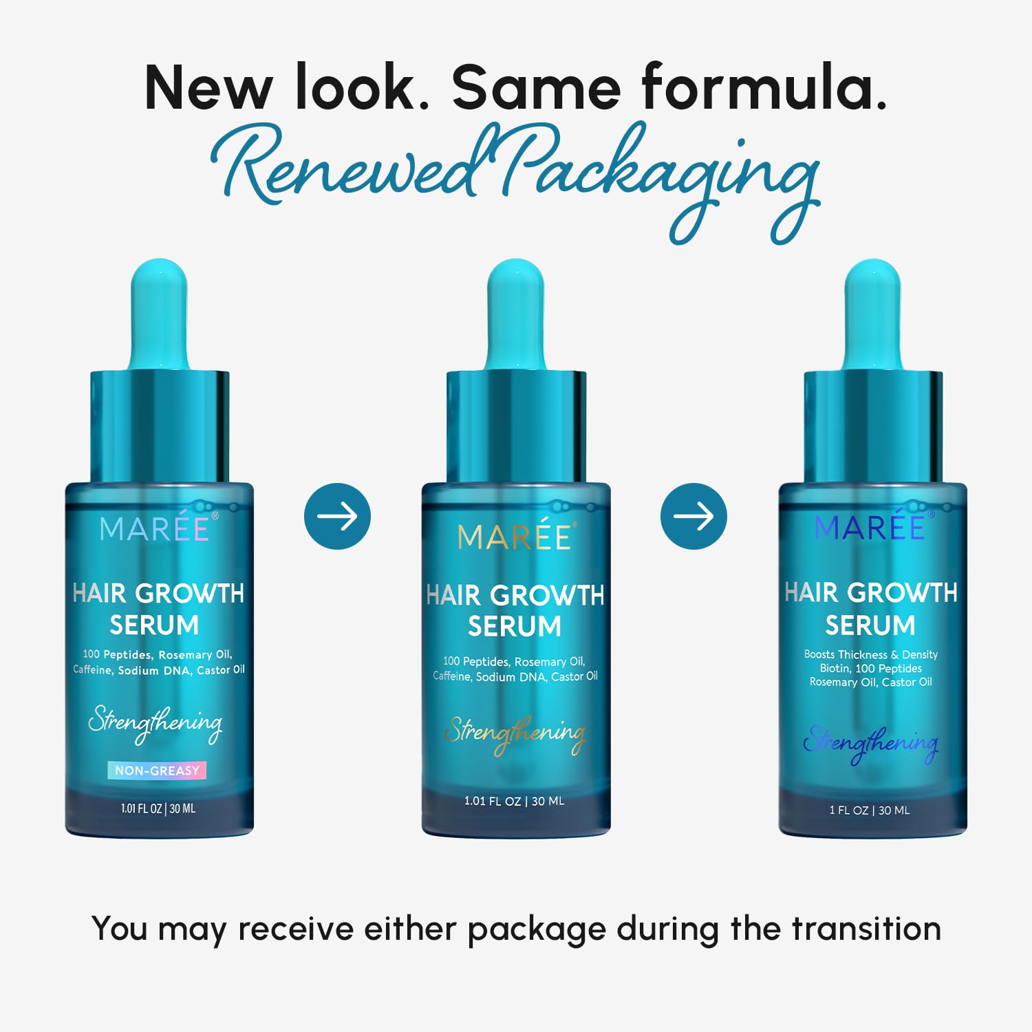 MAREE Hair Growth Serum - Caffeine Peptides Castor Rosemary Oil for Hair Growth - Products for Women & Men - Hair Oils for Hair Growth - Hair Regrowth Tonic - Scalp Serum - Suero Para El Cabello - Image 2