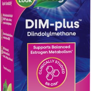 Nature's Way DIM-Plus, DIM Supplement, Supports Balanced Estrogen Metabolism*, Supports Estrogen Hormone Balance*, Diindolylmethane, 120 Vegan Capsules