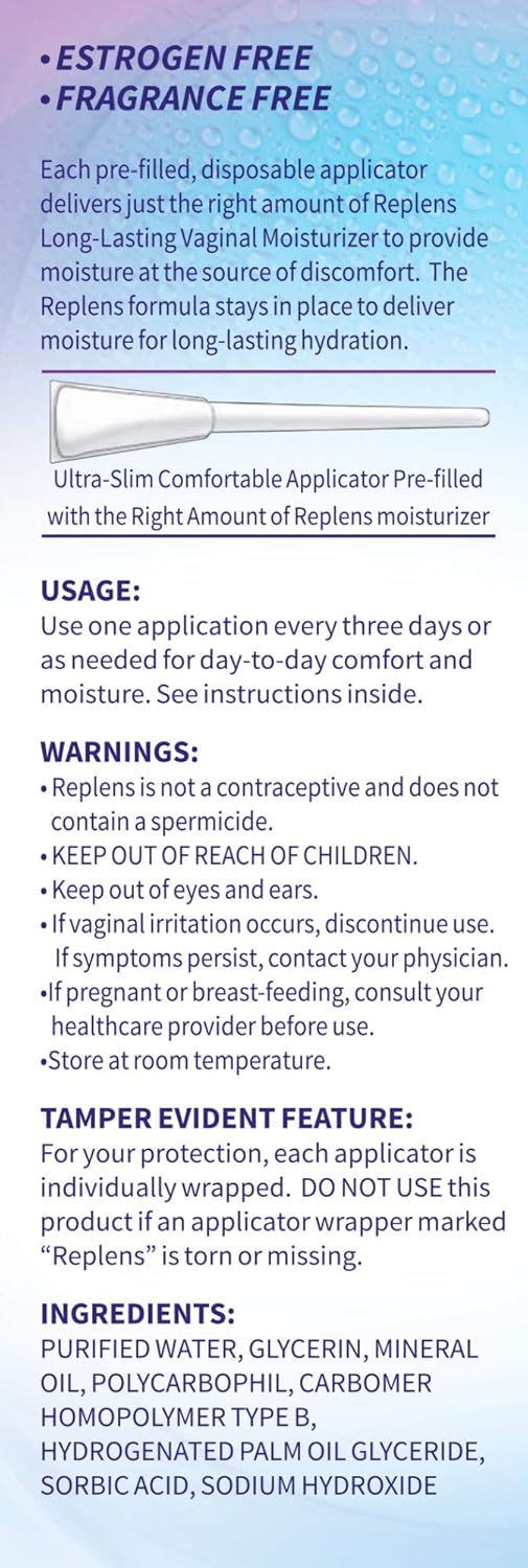Replens Long-Lasting Vaginal Moisturizer, 8ct with Single-use applicator (Pack of 2) - Image 9