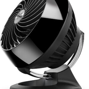 Vornado 160 Personal Air Circulator, Small Fan for Dorm, Desk, and Bedside, Powerful Personal Cooling, 2 Speed Settings, Vortex Air Circulation, Chrome Glide Bar, Multi-Directional Airflow, Black