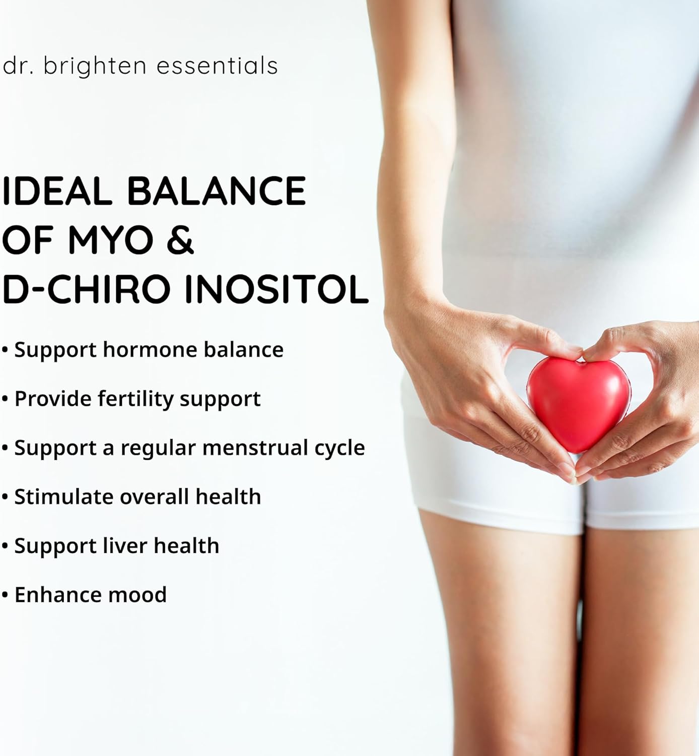 Dr. Brighten Myoinositol Plus - Doctor Formulated Ratio of Myo- and D-Chiro-Inositol to Support PCOS Symptoms, Hormone Balance, Healthy Ovarian Function, and Regular Menstrual Cycles - Image 5