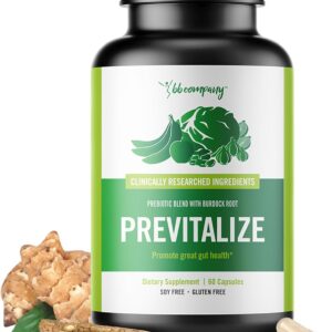 BB Company Previtalize | Prebiotics for Women, Prebiotic Fiber for Gut Health, Digestive Health | Food for Good Probiotics | Complement to Probiotics & Provitalize | Packaging Vary | 60 Ct