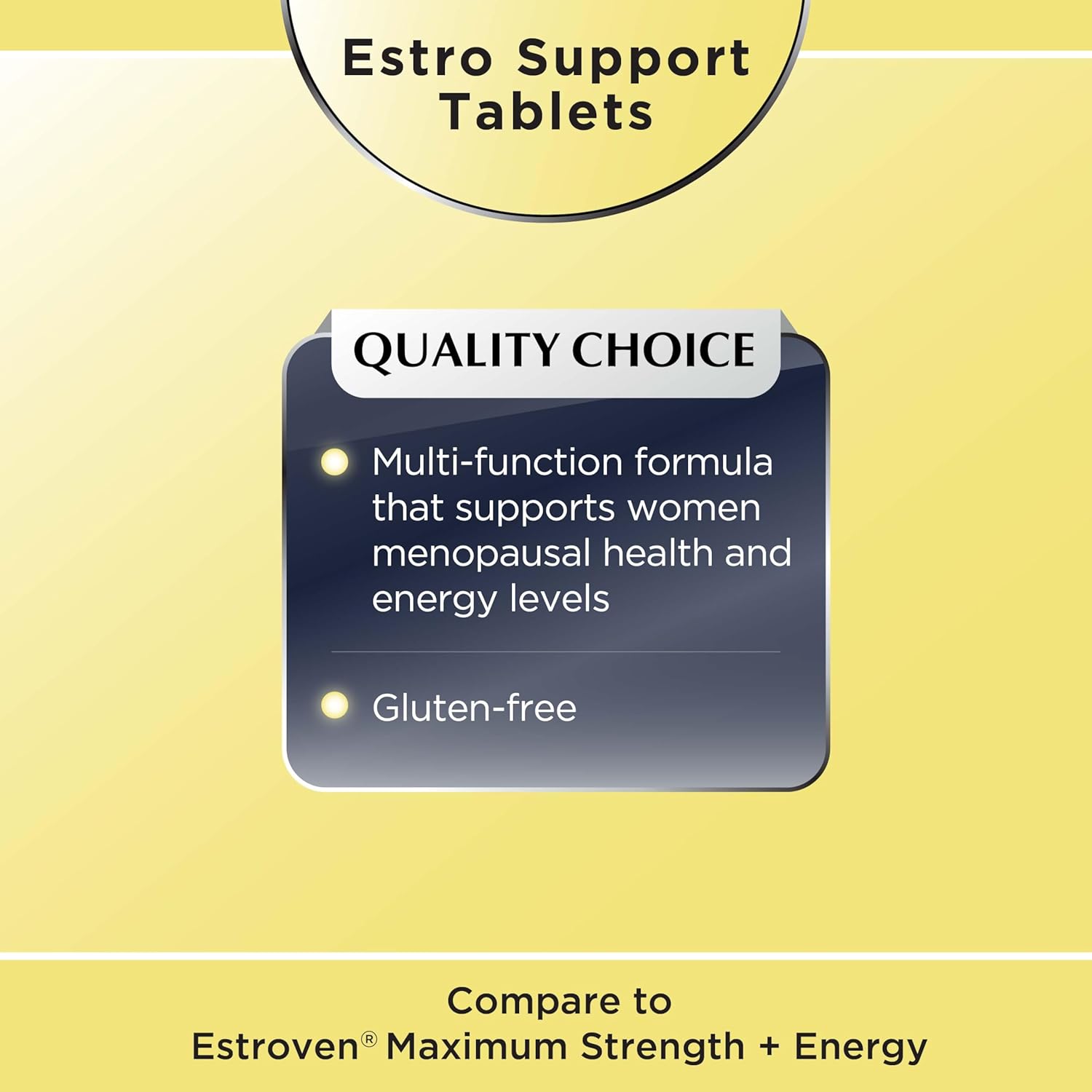 Quality Choice Estro Support Max + Energy Tablets Menopause Support 30 Count - Image 2
