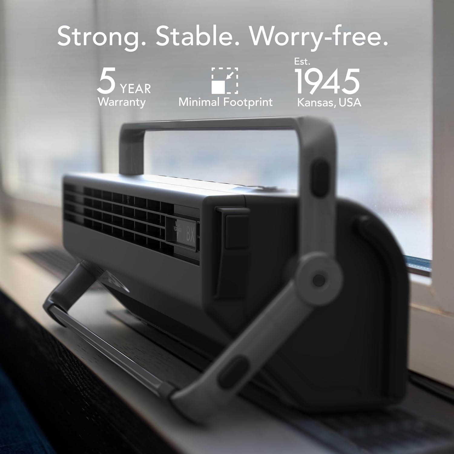 Vornado BXR Horizontal and Tower Fan, Multi-Position and Multidirectional High Velocity Fan, Pivoting Carry Handles, 20 Inch, Directs Cool Air Upward, Powerful Cooling, 3 Speed Settings, Black - Image 6