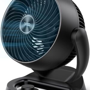 DREO Fan for Bedroom, 12 Inches, 70ft Powerful Airflow, 25db Quiet Table Air Circulator Fans for Whole Room, 120° Adjustable Tilt, 3 Speeds, Desktop Fan for Home, Office, Kitchen