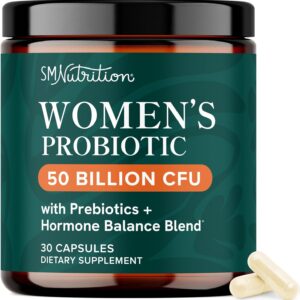 Probiotics for Women | 50 Billion CFU for Vaginal, pH Balance & Digestive Health Support | Female Probiotics with Prebiotics & Hormone Balance Blend | Shelf Stable | Vegan, Gluten-Free | 30 Ct
