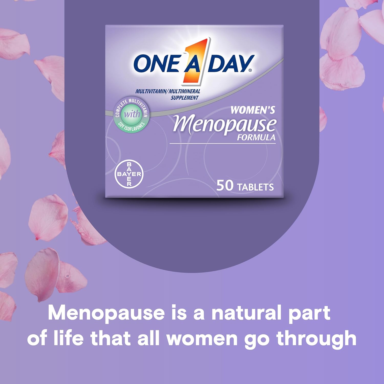One A Day Women's Menopause Multivitamin with Vitamin A, Vitamin C, Vitamin D, Vitamin E and Zinc for Immune Health Support, Bone health, 50 Count (Packaging May Vary) - Image 6