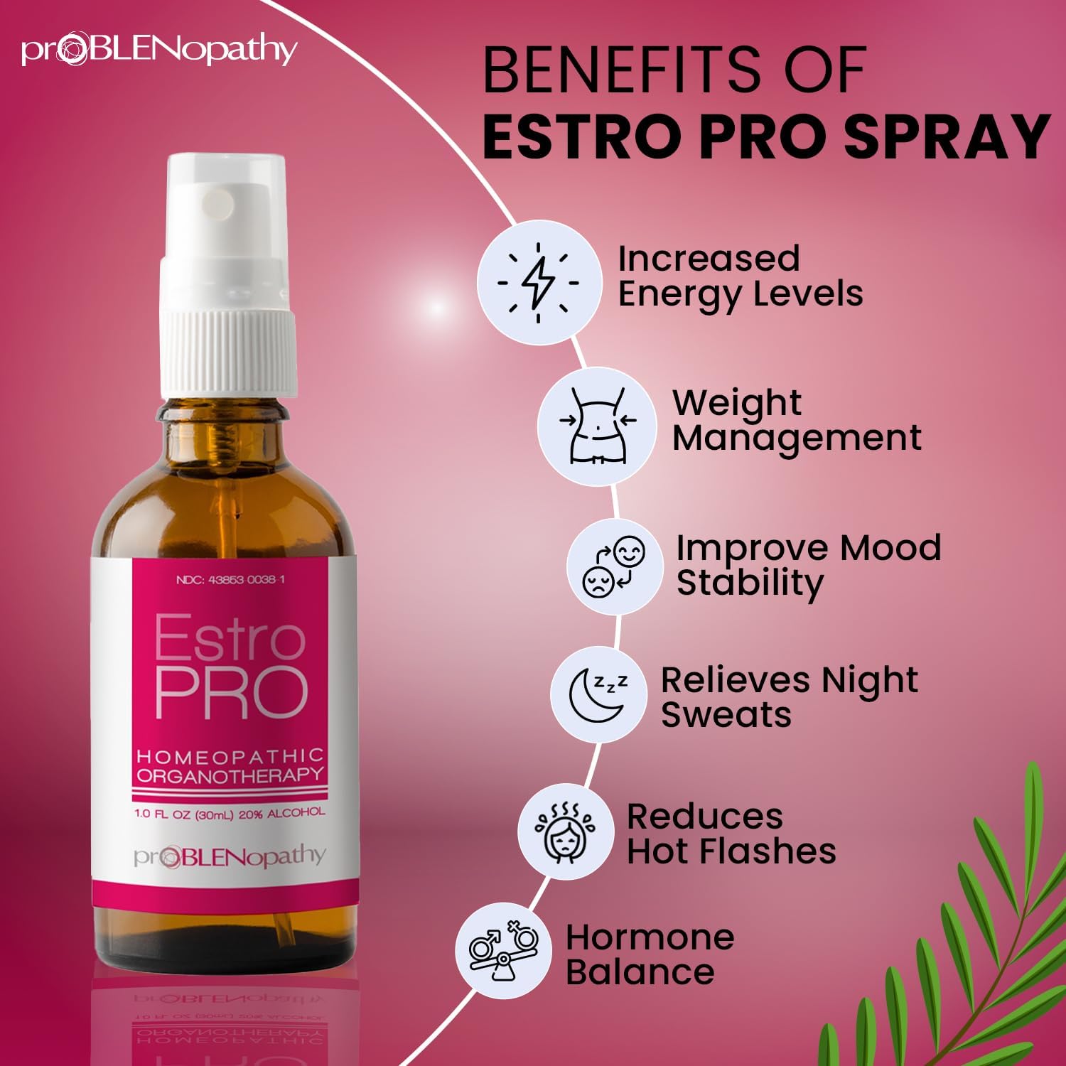 Estrogen Supplement for Women Liquid Oral Spray (1 fl oz / 30 ml) - Increases Energy, Improves Mood, Relieves Night Sweats & Hot Flashes - Menopause Supplement for Women - 30-Day Supply - Image 3